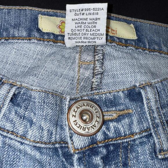Z Cavaricci Distressed Y2K Boho Vintage 2000s  Jean Pants Capris Size 5 - Picture 11 of 13